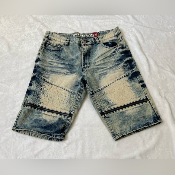 Lion Dynasty Denim Shorts Men’s 38 Slim - Picture 1 of 9